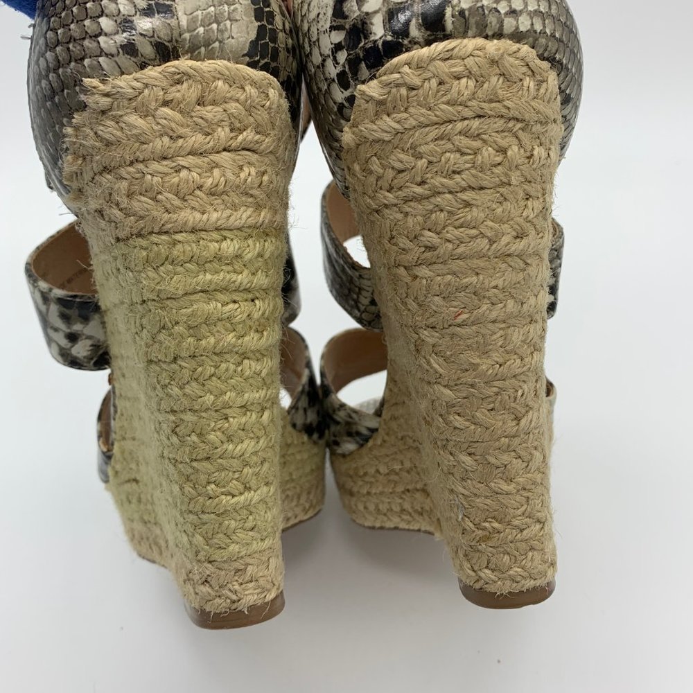 Steve Madden Kloudd Wedge Snake Print Sandals - image 4